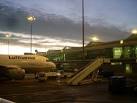 Lufthansa plane at Dublin Airport. Waiting to take off from Terminal 4. - via Daymix