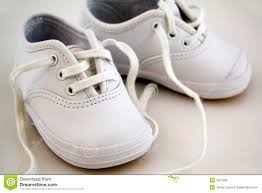 White Little Baby Shoes Royalty Free Stock Image - Image: 1957936