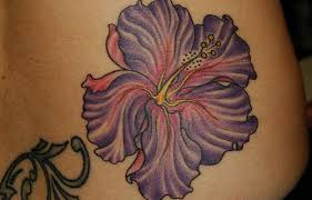 hawaiian flower tattoos for girls