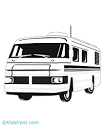 Van coloring page
