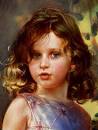 Robert Schoeller Painting: Little Girl Portrait Little Girl Portrait 159 ... - portrait-little-girl-159f