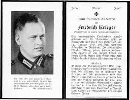 Totenzettel: Obergefreiter Friedrich KRIEGER (2. Weltkrieg ... - tzKriegerFriedrich