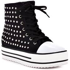 Penny Sue Decker Black Canvas Shoes for Women | aaSneakers