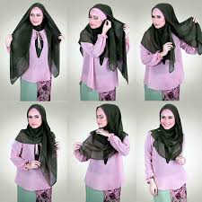 fashion berhijab: tips cara berhijab segi empat simple dan anggun