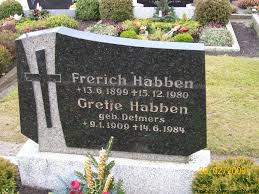 Grab von Friedrich Habben (13.06.1899-15.12.1980), Friedhof Brockzetel