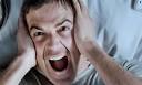 Man screaming in bed