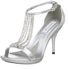 Cute cheap bridal silver wedding shoes for women