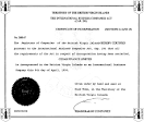 Certificate of Incorporation (offshore company explained)