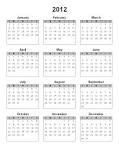 CALENDAR 2012