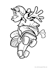 Skateboarding coloring page