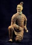 Kneeling Archer with a Green Face - Chinese - Qin Dynasty - 221-206 BC