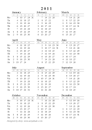 2011 printable calendar