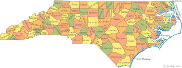 North Carolina County Map