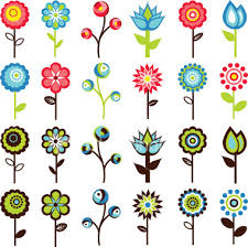 retro flowers