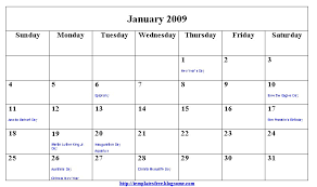 printable 2009 calendar