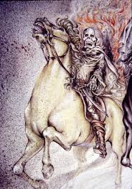 The pale rider on his pale