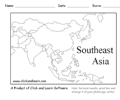 blank asia map