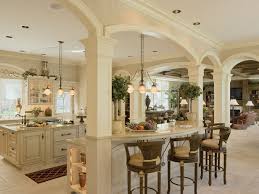 large kitchen are meant to evoke the French colonial period