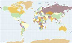 blank world map political