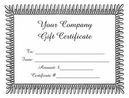 printable gift certificates