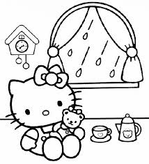 cute hello kitty coloring pages