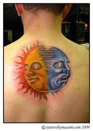 sun moon and star tattoo
