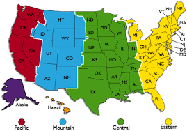 usa time zone map