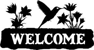 Hummingbird Welcome Sign