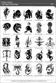 tribal zodiac tattoo designs