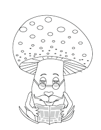 mushroom coloring pages