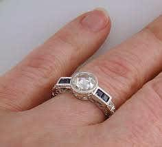 rose cut diamond engagement ring