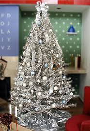 silver christmas tree