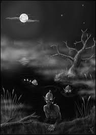 dark art gallery