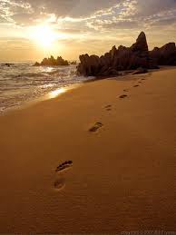 footprints in the sand images