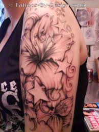 black flower tattoos