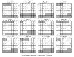 printable 2009 calendar