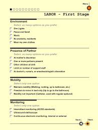 birth plan sample