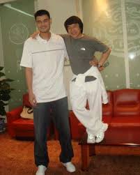 Yao Ming meets Jackie Chan