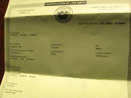 Obama birth certificate