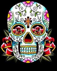 day of the dead skull tattoo designs