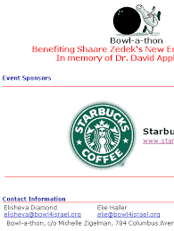 Starbucks as the sponsor