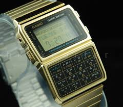 casio gold calculator watch