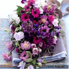 purple wedding flowers