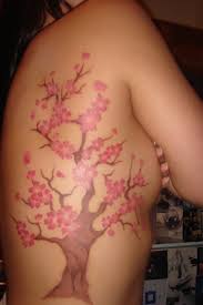 white cherry blossom tattoo