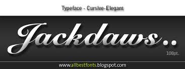 cursive elegant font