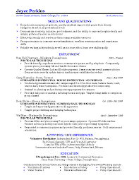 sample resumes for jobs