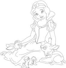 snow white coloring pictures