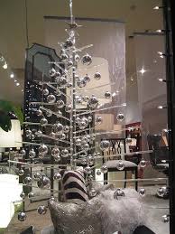 silver christmas tree