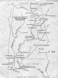 Map of key War of 1812