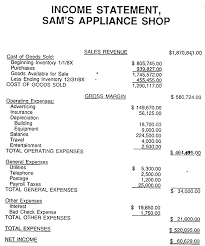 example of income statement